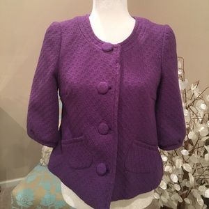 Purple 3/4 Sleeve Blazer